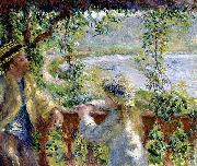 Pierre-Auguste Renoir By the Water, oil painting picture wholesale
